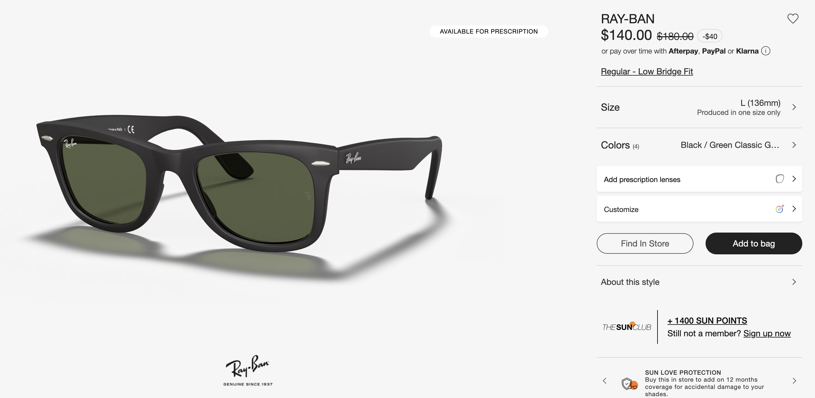 RAY BAN • Gafas / Lentes de Solen Promoción Online